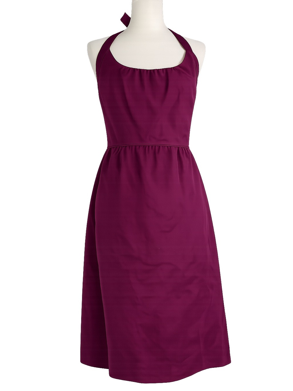 J. Crew plum-colored halter-neck fit and flare dress - Picture 2 of 10